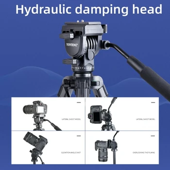 YUNTENG-VCT-6006 Professional Hydraulic Head Aluminum Tripod detail image