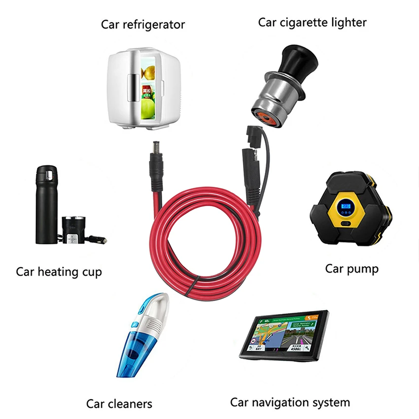 Portable Panel Dc Male 12V Charger Kit Cables And Plug Sae Battery Trickle Wiring Connection Cable Solar Quick Disconnect Wire 11