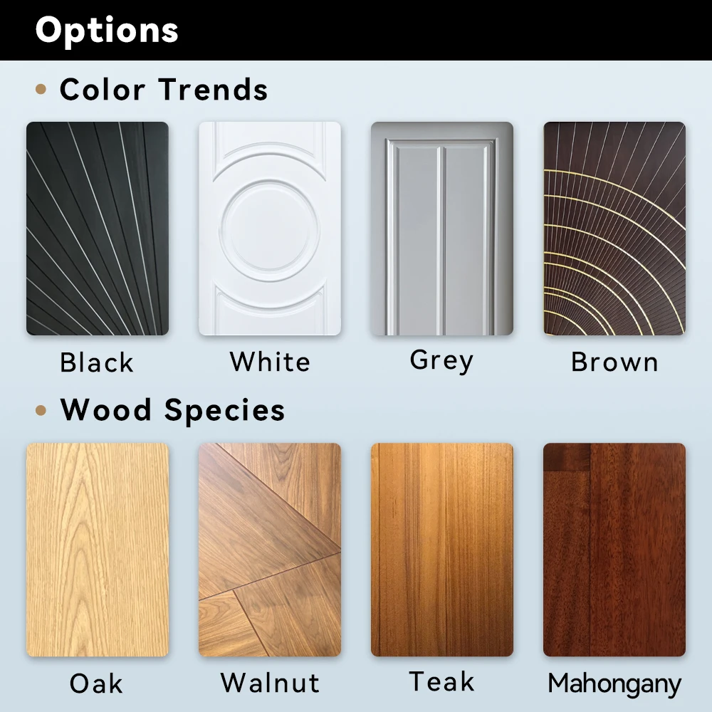American Over Size Prehung Flush Design Conceal Hidden Hinge Residential Solid Wood Modern Interior Room Door for House
