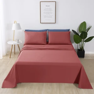 High Quality 4 Pieces King Size Bedsheet Bed Sheet Bedding Sets