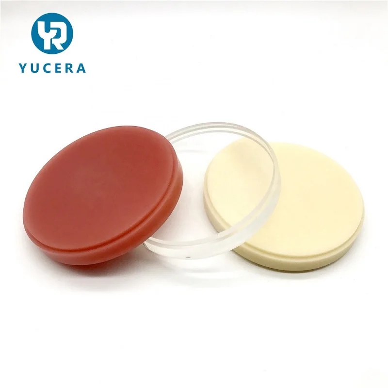 Yucera Dental Consumables CAD CAM Milling PMMA Puck for Dental Lab Dental Resin Acrylic Disc Dental Pmma Block Temporary Denture