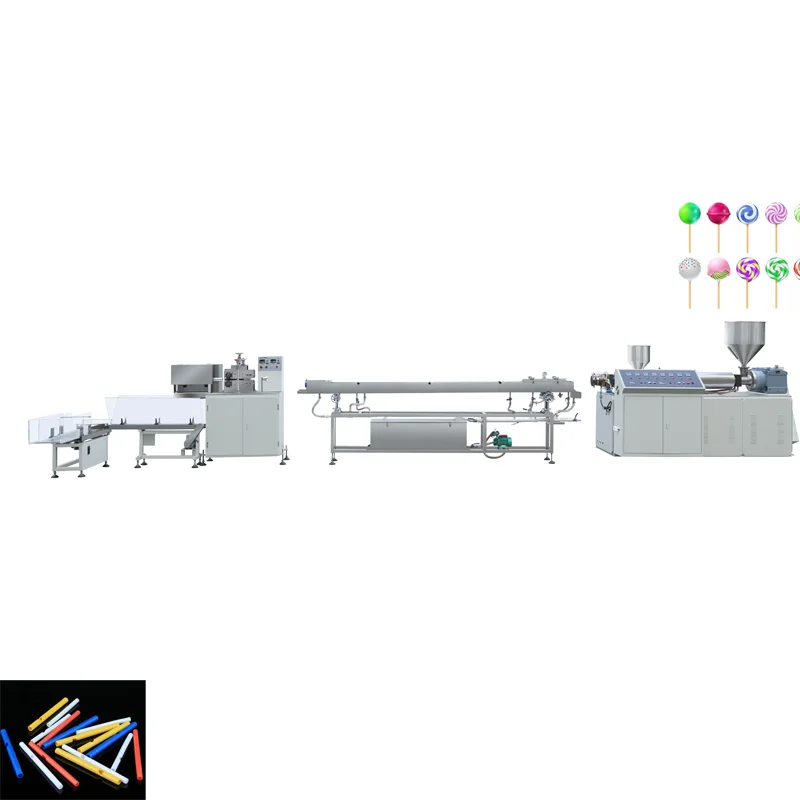 Lollipop Making Factory   Customization Single  Color Lollipop  Stick Straw  Extruder  Machine  with  Factory Price