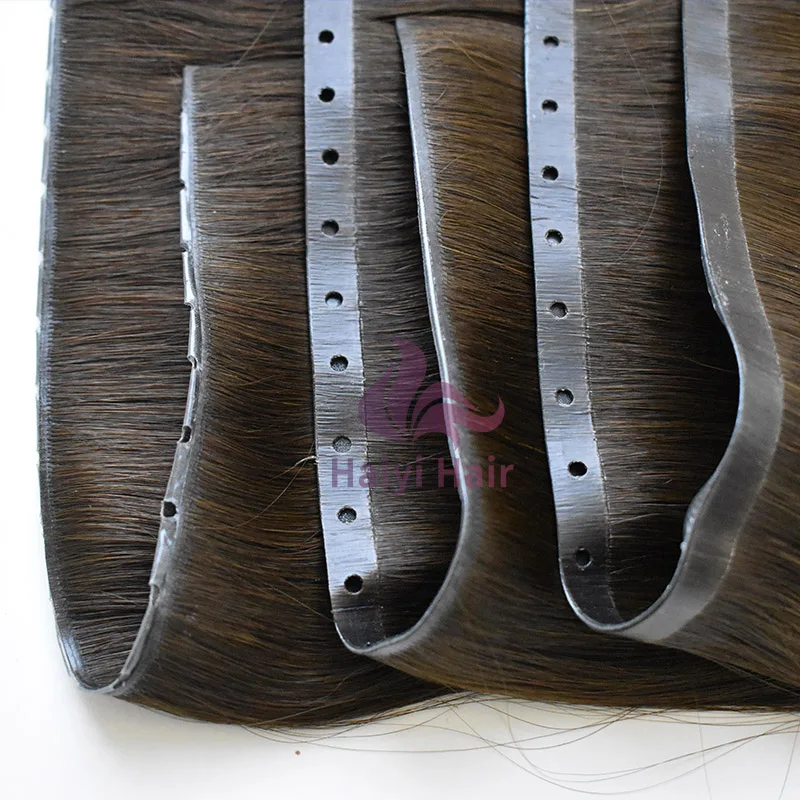 Russian Hair Pu Hole Weft Hole Hair Extensionscustomized Color Double Drawn Human Hair Buy