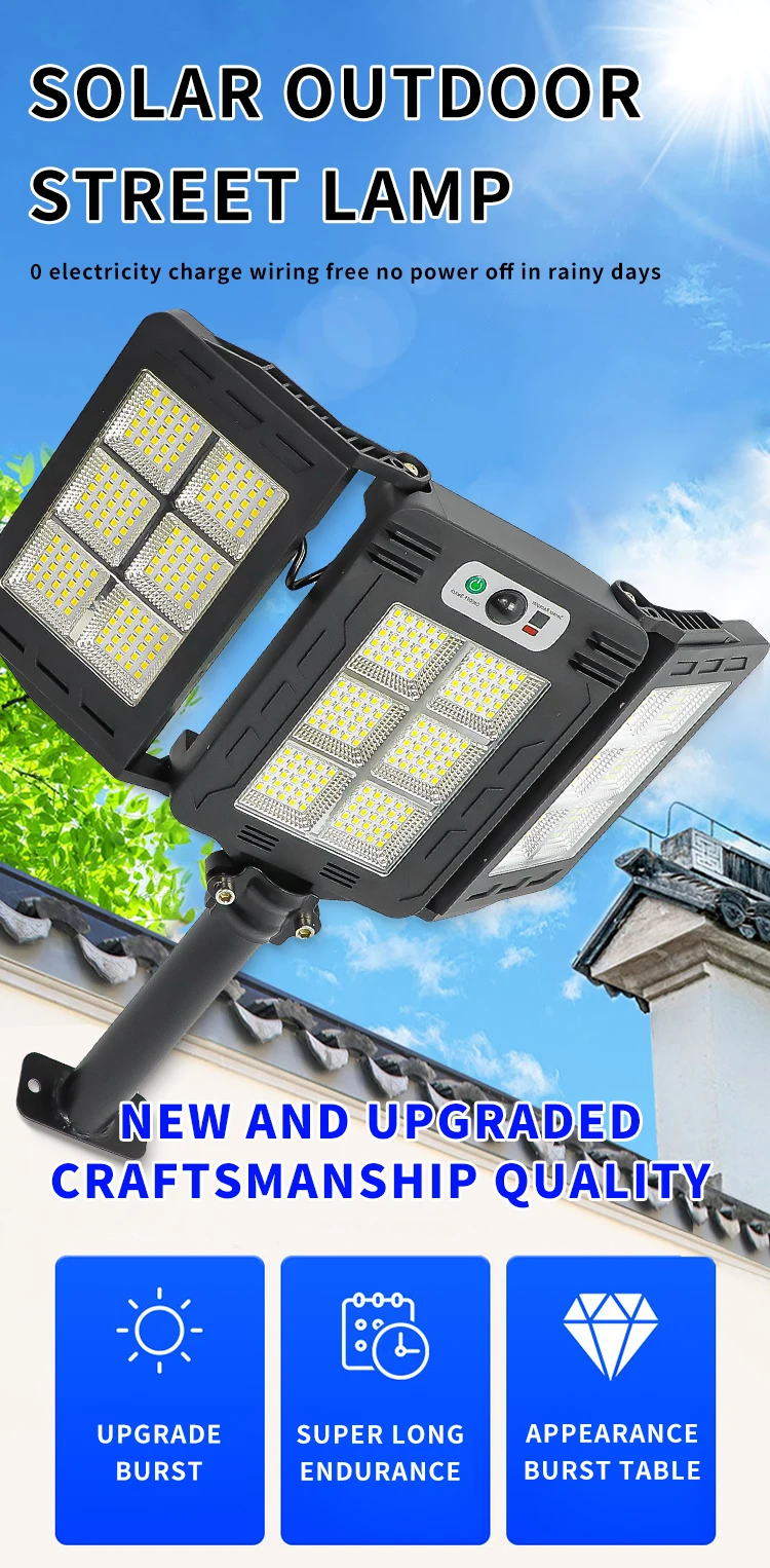 Qianyu Outdoor Foldable Street Light Wireless Waterproof Motion Sensor