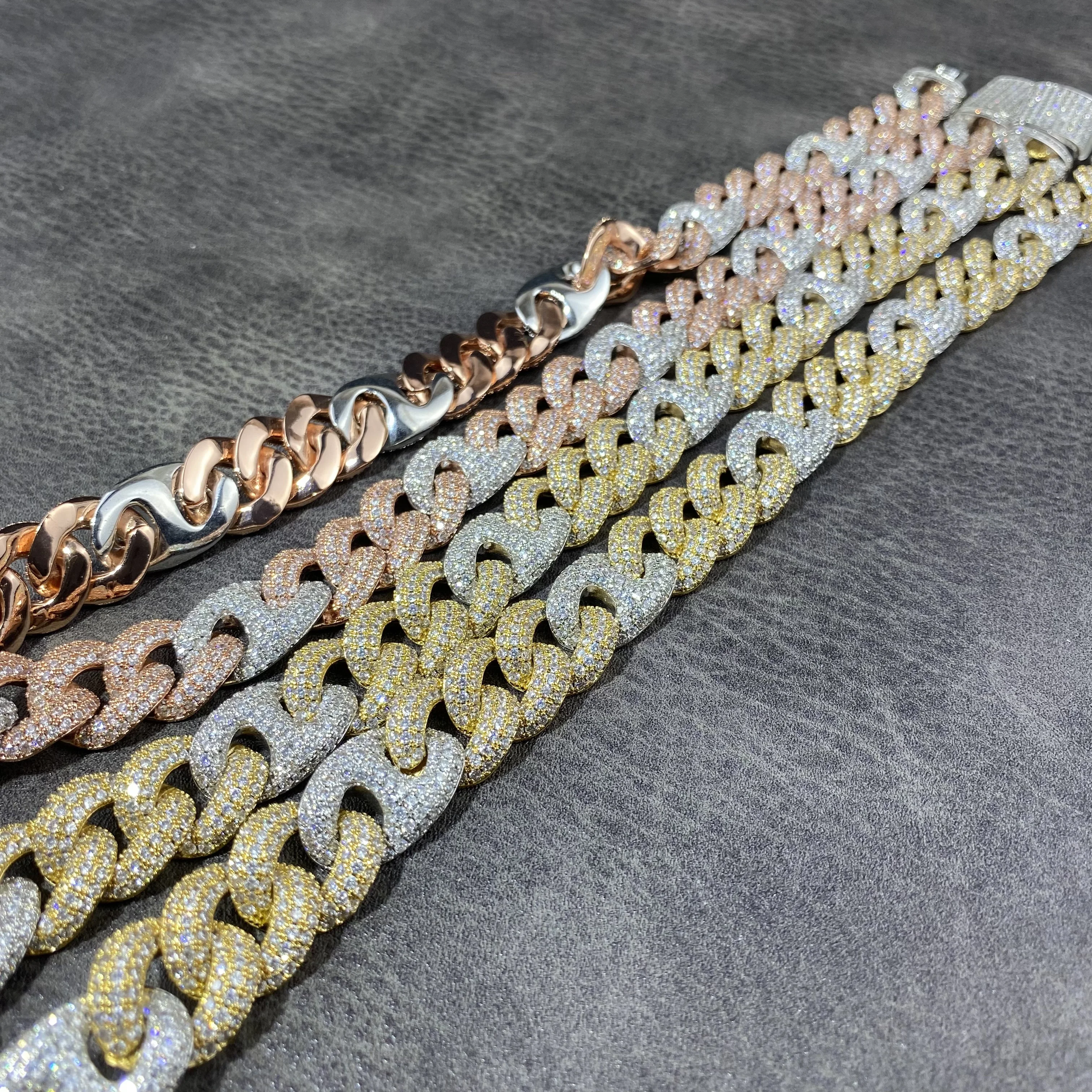 Wholesale Hip Hop Style 15mm Pig Nose Iced Out Miami Cuban