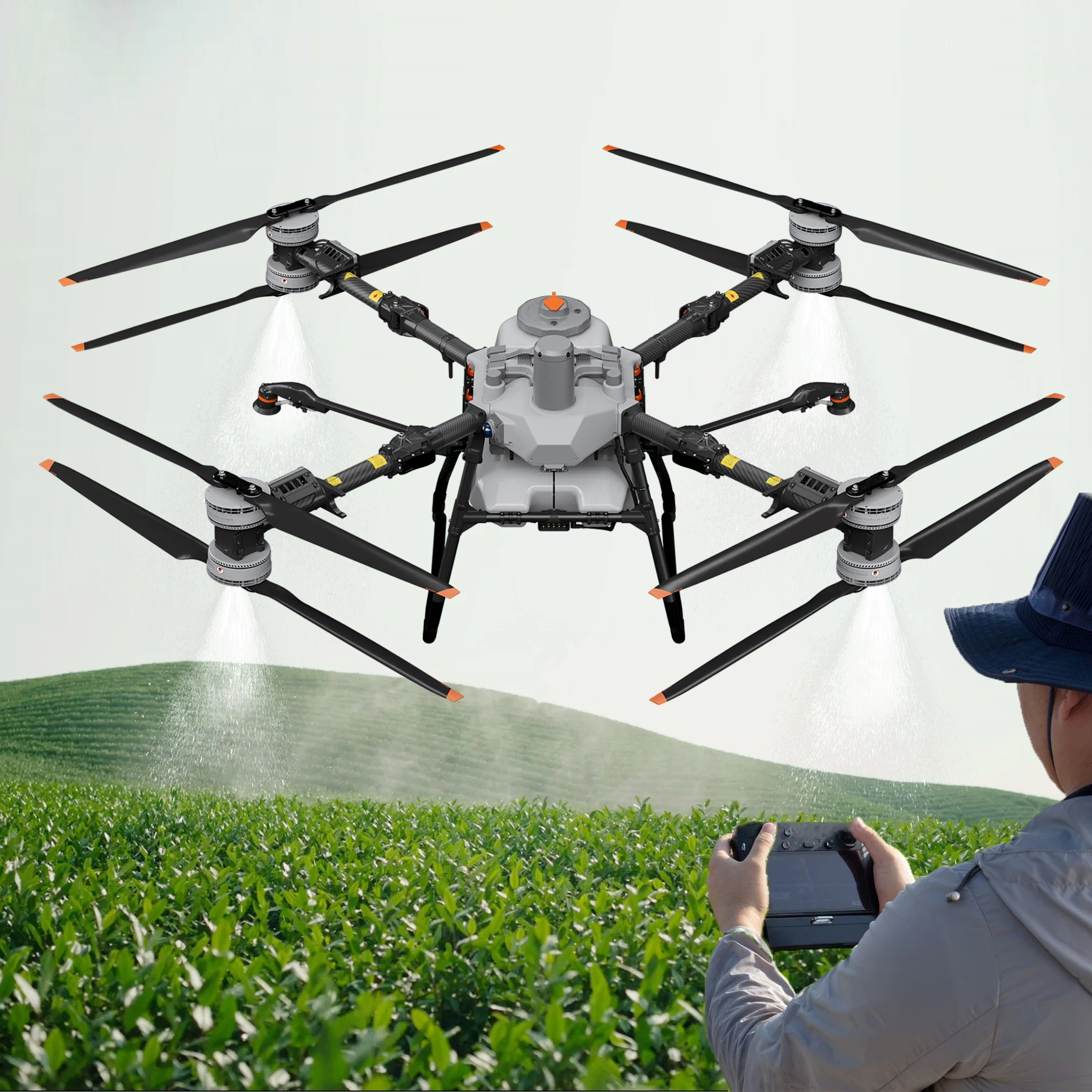 Agricultura Drone T70 T100 Marco Axis Sprayer Helicóptero