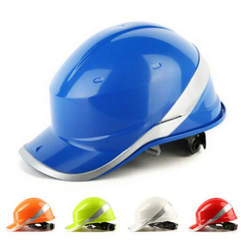 OEM White Pink Customized Engineering Construction Safety Helmet Hdpe Yellow Green With Sweat Bands