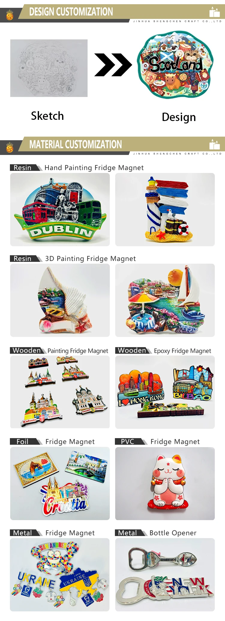 Magnete 3D per frigorifero con elefante Thailandia, souvenir turistico