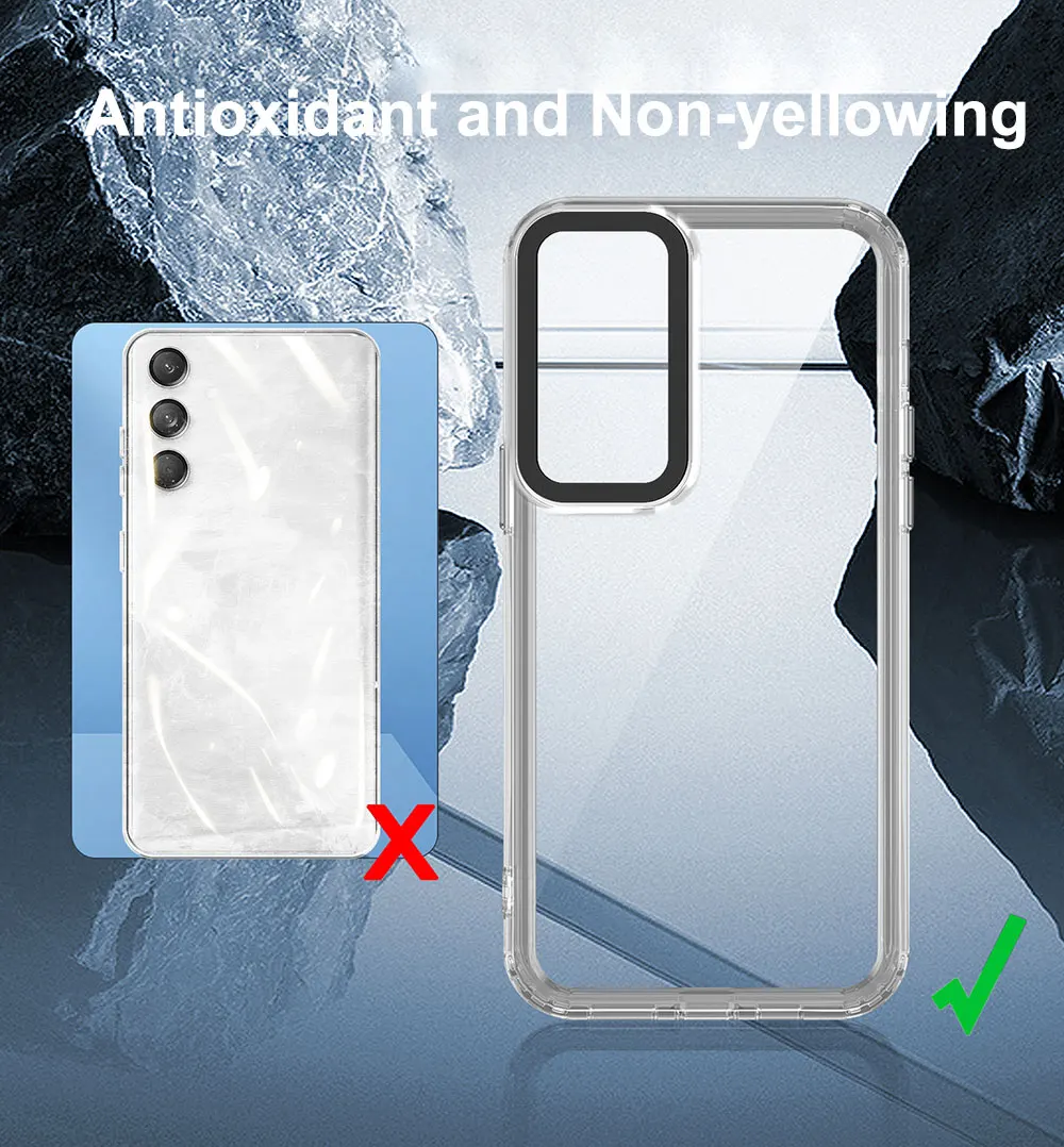product clear tpu shockproof phone case for for m55 15 simple slim lightweight camera lens protection skin friendly sjk586-4