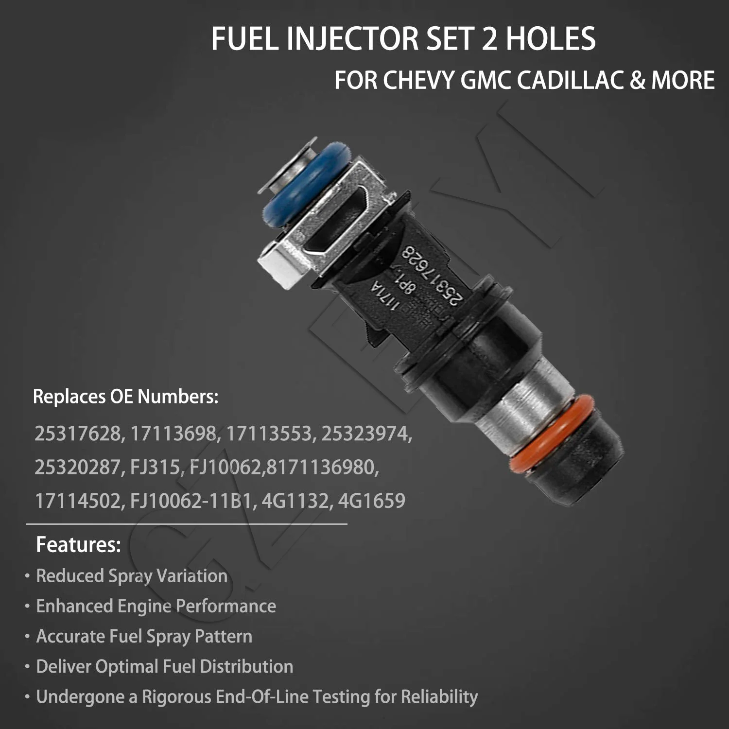 Set of 4 Fuel Injector For: 4Cyl Buick Chevrolet GMC Isuzu