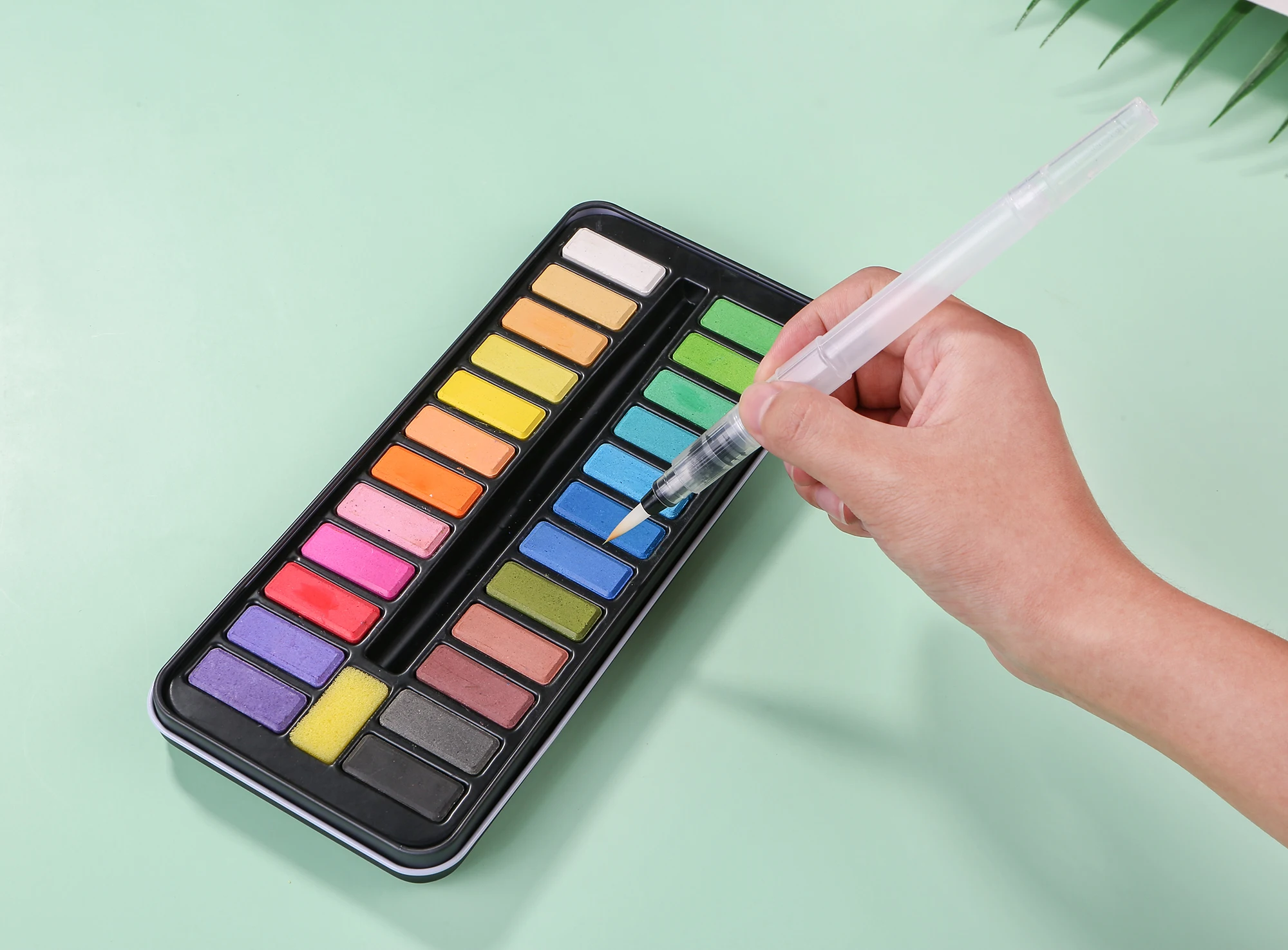 Профессиональное производство, Новое поступление, яркая палитра, Пользовательский ярлык, набор ручек для акварели