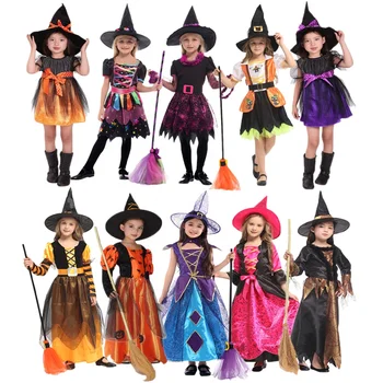 Scary Devil Skeleton Zombie Party Kids Costume Halloween Cosplay Death Witch Fancy Dress Costumes For Girls