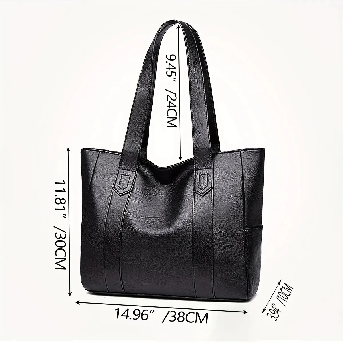 Vintage Retro Vegan Shoulder Bag Large Capacity Women's Casual Handbag for Summer Commute Fashionable Lady Tote Bag