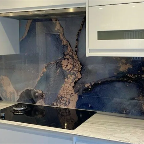 Lacquered Glass Kitchen Splash Back Custom Printed Landscape Splashbacks Tempered Toughened Thermal Glass