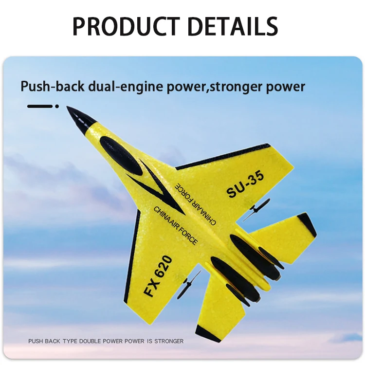 Factory Hot Sale Rc For Kids Su35 Epp Foam Fighter Airplane Toy Remote