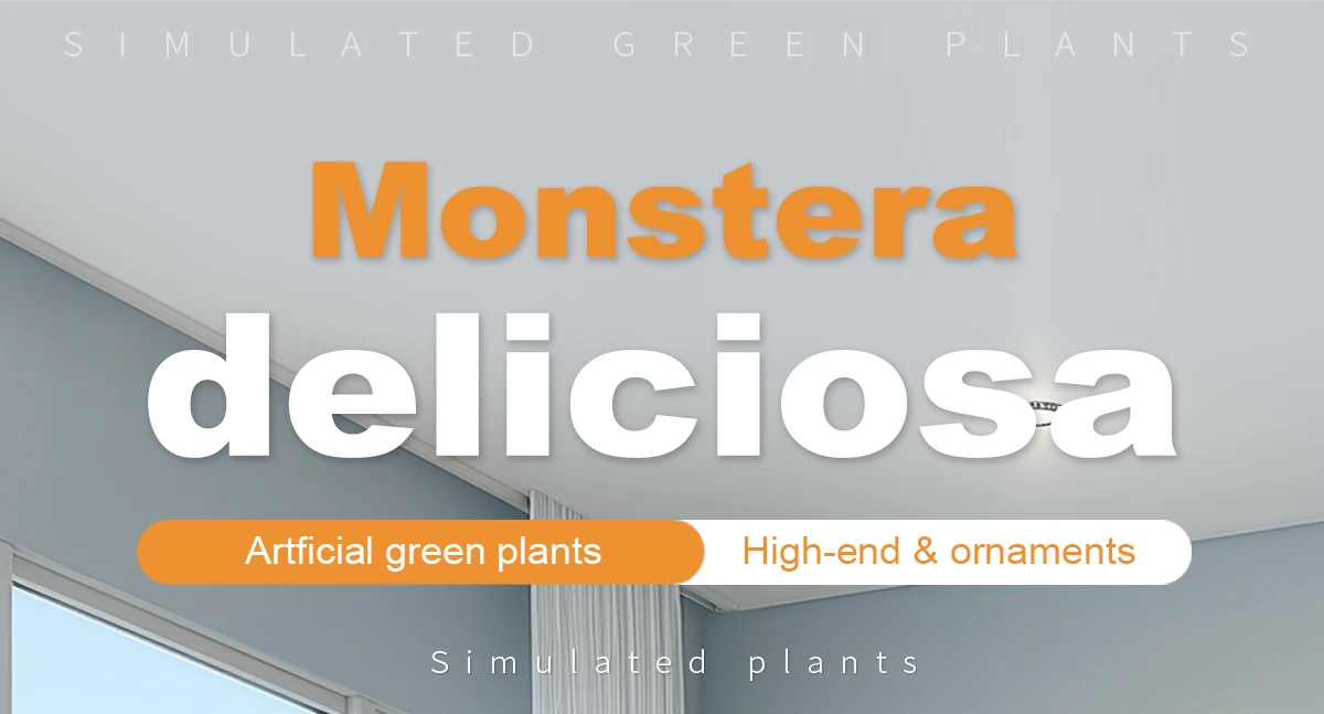 Monstera Deliciosa Artificial Indoor/Outdoor Green Grass Tree Big PE Plastic Faux Design for Home Easter Occasions Office factory