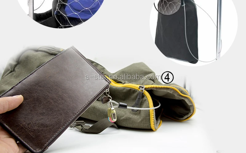 Luggage high carbon pvc steel wire hose lock safety rope lanyard cable anti theft Security Wire cables