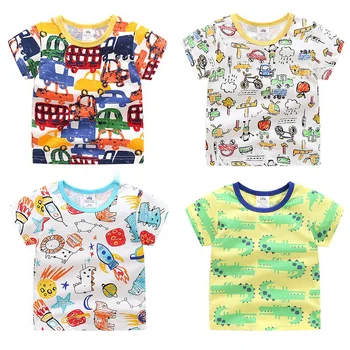 New Trend of Factory Low Price Summer Children's T-shirt Fashion Printed Round Neck Pure Cotton Top