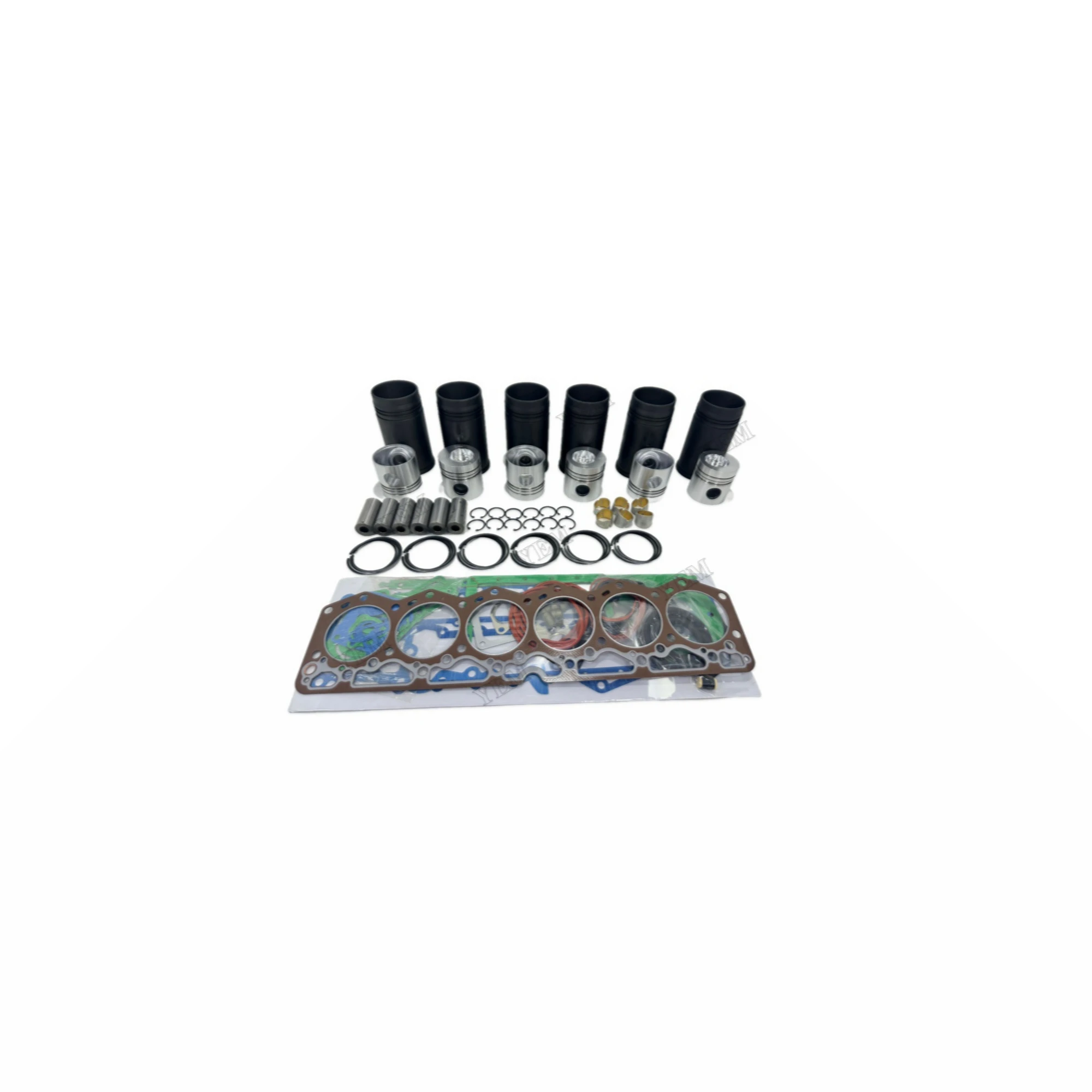 Overhaul Kit With Gasket Set Compatible for Komatsu 6D105 Engine Repair Kit