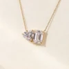 Collar de diamantes de laboratorio en oro de 18 quilates