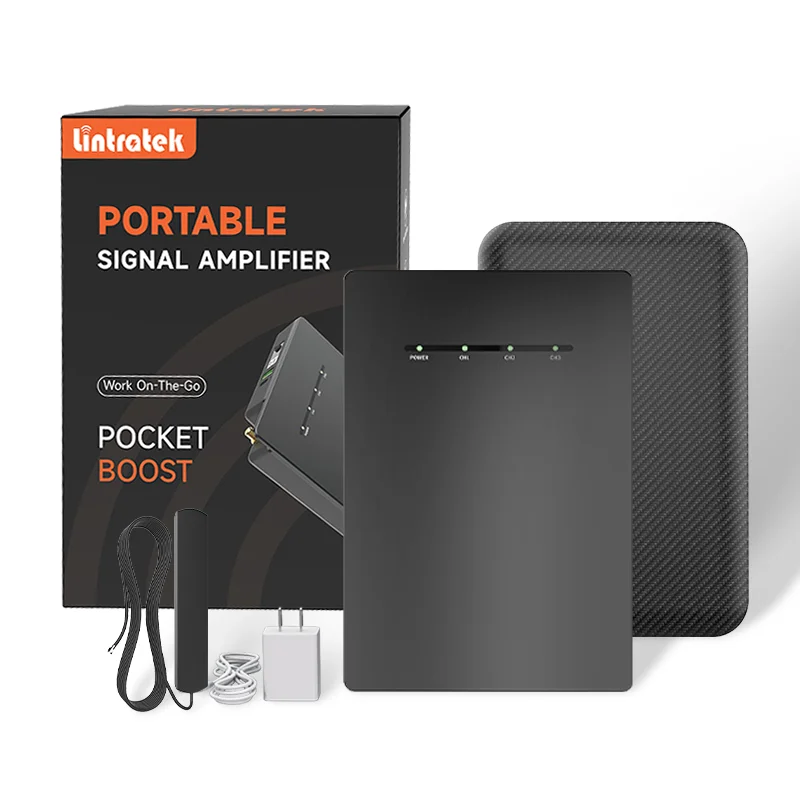 Lintratek Portable signal Amplifier 34gPocket Tri Band Gsm Outdoor Camp  Mobile Office Network Portable signal Booster for RV Car