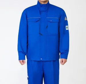 Industrial Work Coverall Anti-Static Breathable Polyester Dust-Proof Labor Protection Uniform for Auto Repair Welding