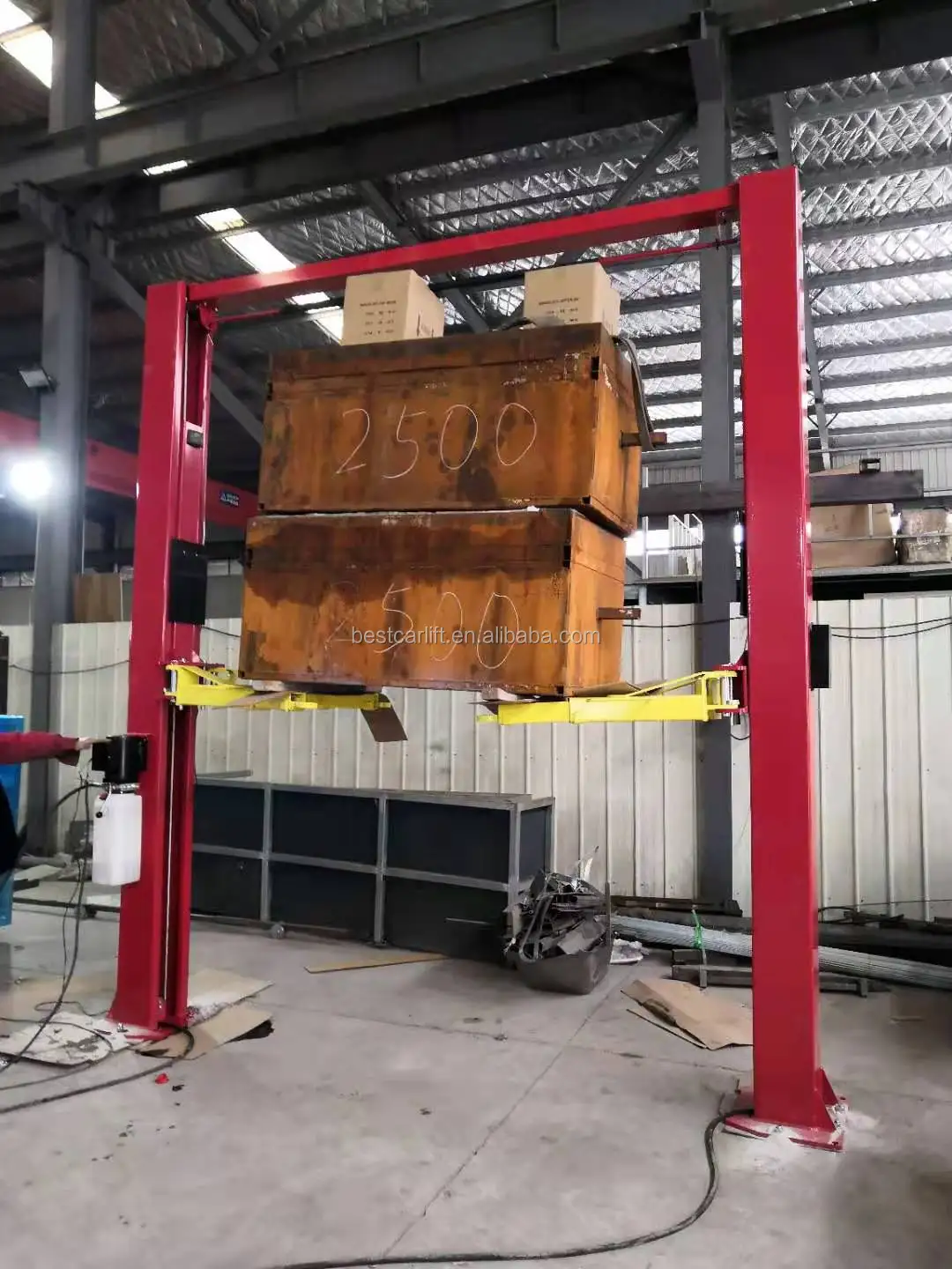 4.5 Ton Floor Clear 2 Post Portable Hydraulic Car Lift - Buy 2 Post Car ...