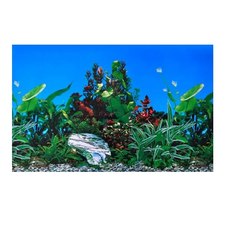 BMALL Aquarium Background Fish Tank Sticker Undersea World PVC Aquarium Decorative Paper 