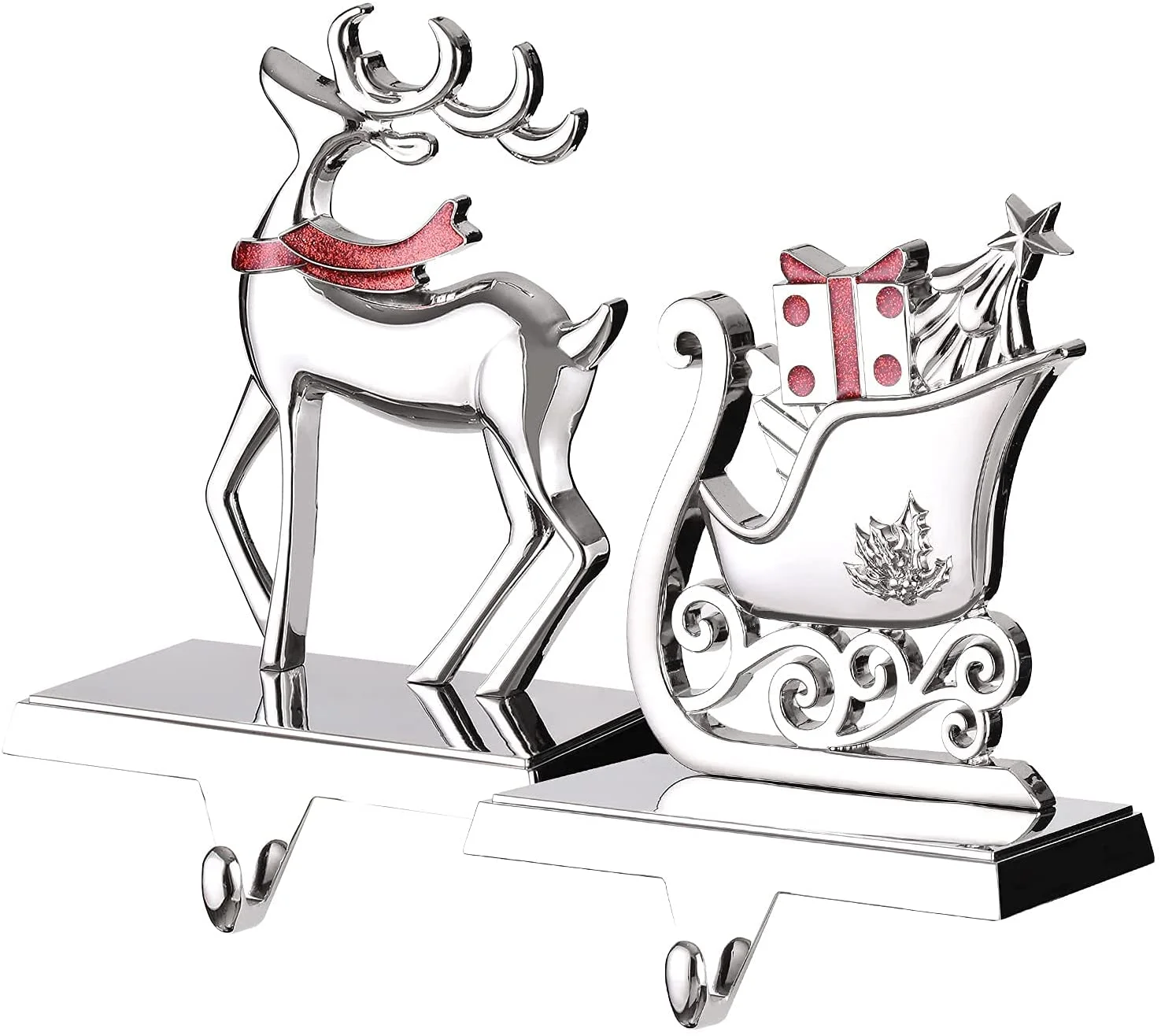 Manufacture Wholesale Custom Decoration Metal Christmas Stocking Holder