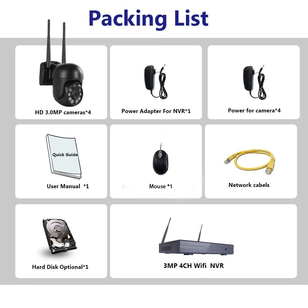 Tuya аудио запись на открытом воздухе Wi-Fi купольная IP камера безопасности 8 Набор для камеры видеонаблюдения DVR NVR набор 8CH NVR 3MP Беспроводная система видеонаблюдения