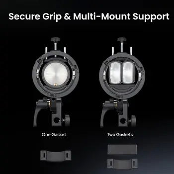 GODOX S3 Speedlite Bracket,   ,Bowens Mount Holder, Adjustment Angle±90°,Umbrella Hole, S3 Bracket product image