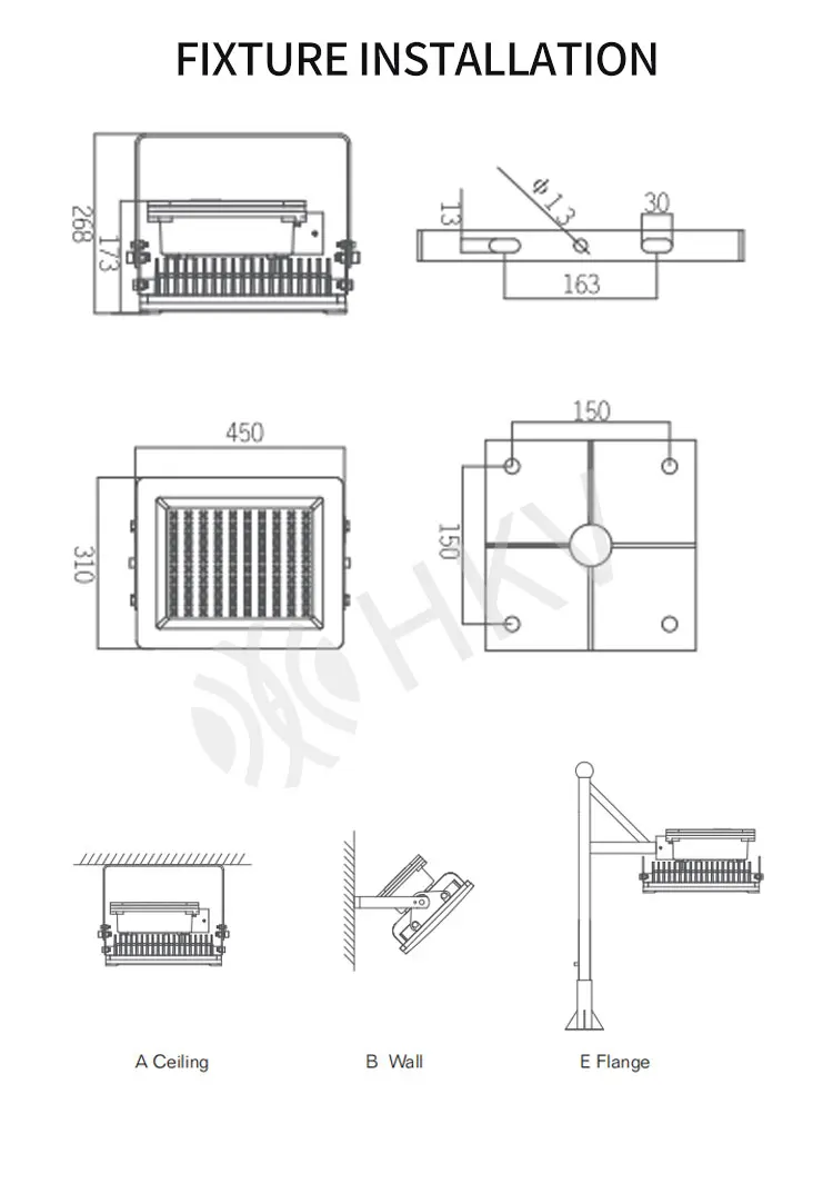 IP65 Waterproof Dustproof Pan American Explosion Proof Light 100W 200W For Hazardous Place