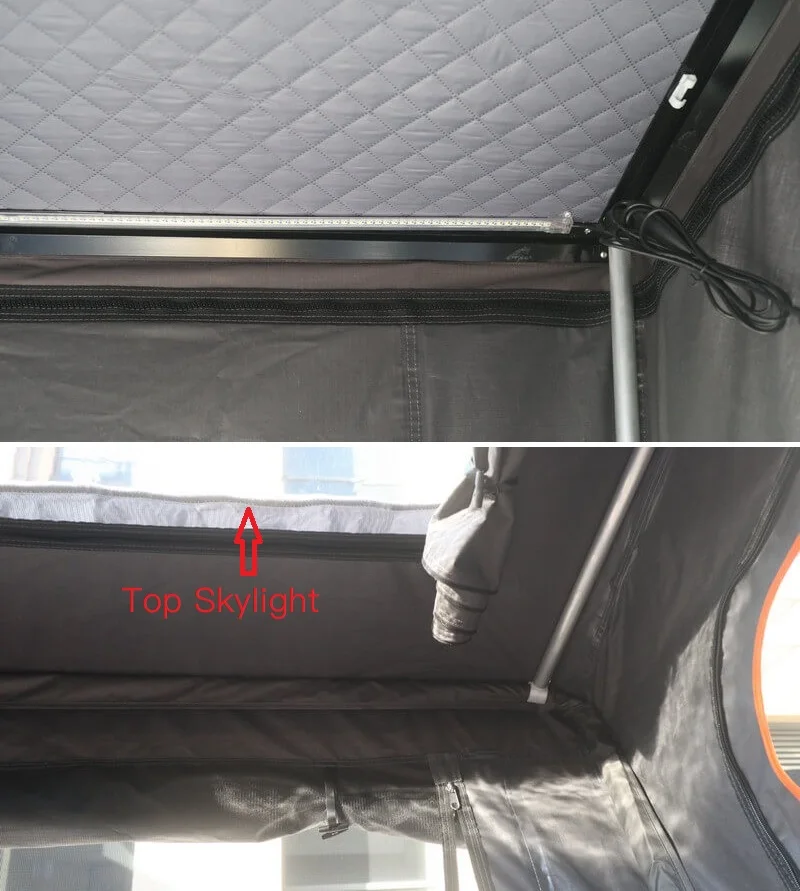 Remaco Outdoor Camping Rhombus Hardtop Roof Top Tent With Ac Port