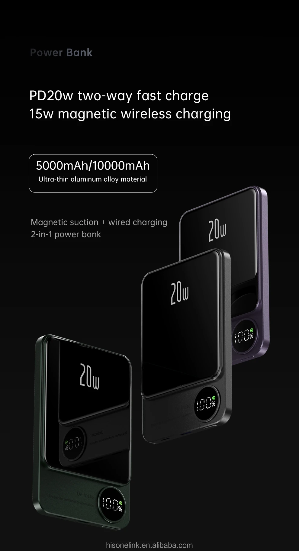 2023 Newest Portable Magnetic Power Bank 10000mah Fast Charging Pd20w ...