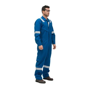 Cotton Flame-Resistant Workcoverall Oil Gas Industry Fireproof Coverall Clothing with OEM Service