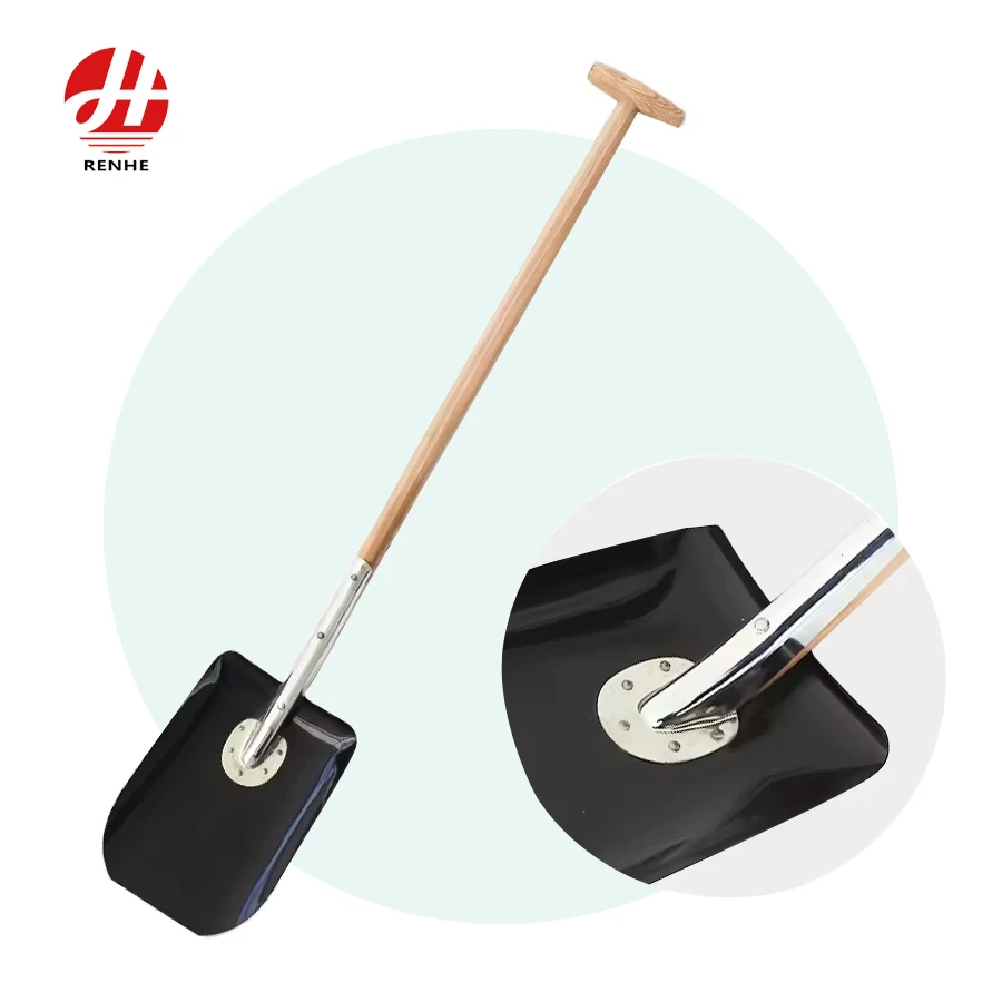 Mataas na Kalidad na Metal na Pamamaraan sa Pagtatanim sa Hardin, Multifunctional na Pala para sa Pagsasaka, Bakal na Pala para sa Pagbubuhat ng Lupa sa Hardin na may Kahoy na Hawakan