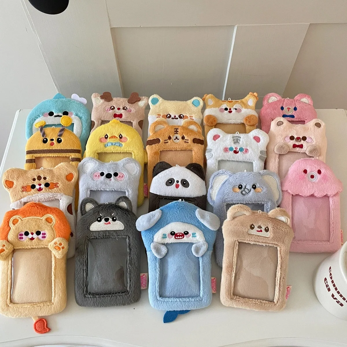 Custom Cute Photo Card Holder Animal Doll Fluffy Ic Card Kpop Collect ...