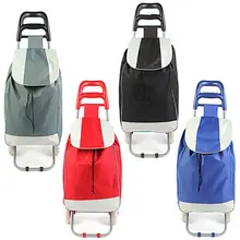 Reusable Shopping Cart for Grocery Portable Utility Folding Shopping Trolley Cart with Wheels
