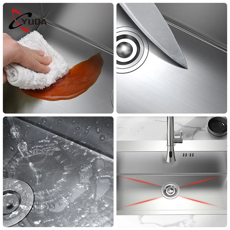 Durable Multifunctional Single Big Bowl Kitchen Sink Apron Front Farmhouse Single Bowl Kitchen Sink