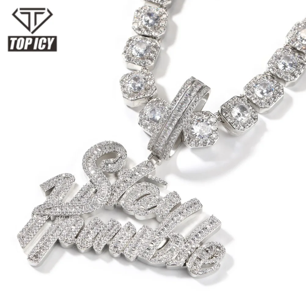 Hip Hop Jewelry - Stay Humble Pendant with Full Diamonds