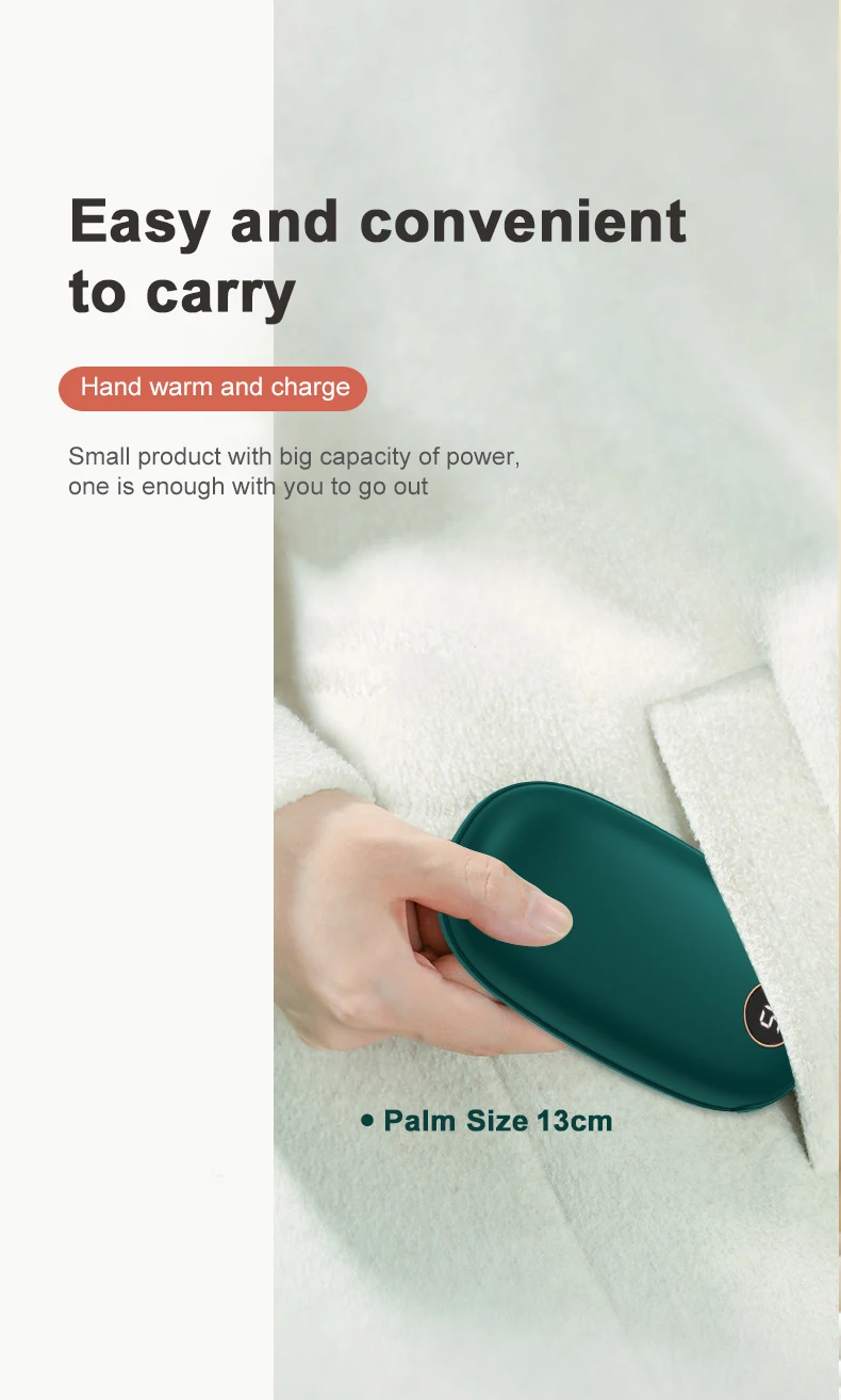 Rechargeable Hand Warmers Power Bank 10000mah Reusable Pocket Hand