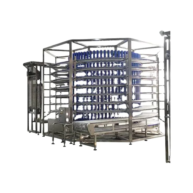 Spiral Cooling Tower conveyor for bakery Toast Bread pizza food