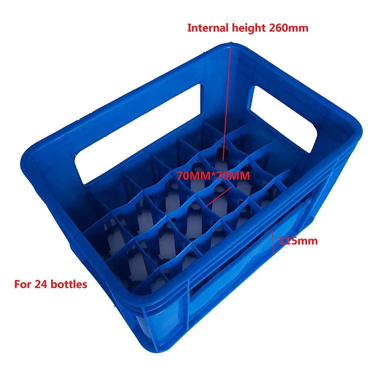 Customized Mesh Plastic Package Crate Glass Wine Juice Bottle Crate
