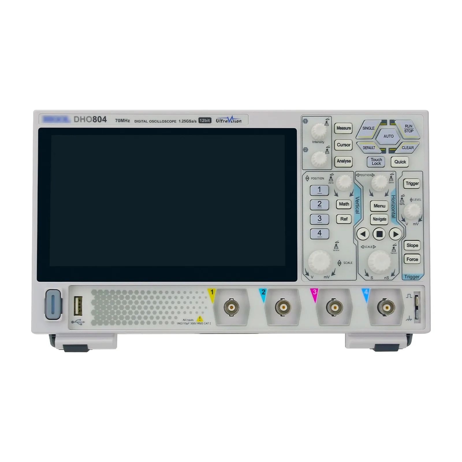 RIGOL DHO804 70MHz 4チャンネル 12ビット ポータブル高解像度デジタル 