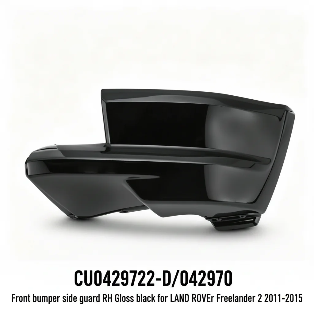 CU0429722-D/042970 OE Front Bumper Side Guard RH Gloss Black Fit Replacement Accessory for LAND ROVER Freelander 2 2011-2015