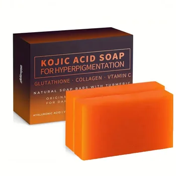 wholesale Bath Supplies skin care 7 Days Whitening Lightening Face Bleaching Body Bathing Whitening lemon Kojic Acid Soap