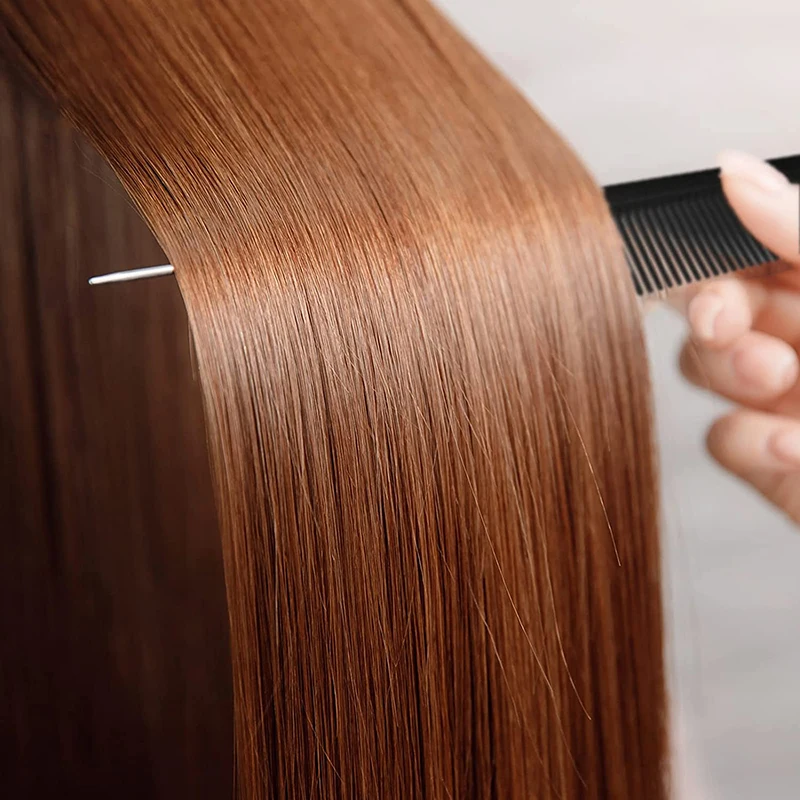 Wholesale Salon Hairdressing Rat Tail Comb Anti Static Heat Resistant Parting Hair Comb Metal Pin Tail Carbon Braiding Comb
