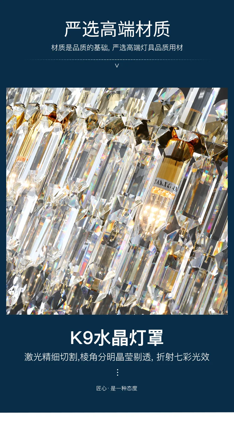 Meerosee New Chandelier Pendant Crystal Lighting Fixtures Modern Chandelier Crystal Dinning MD87127