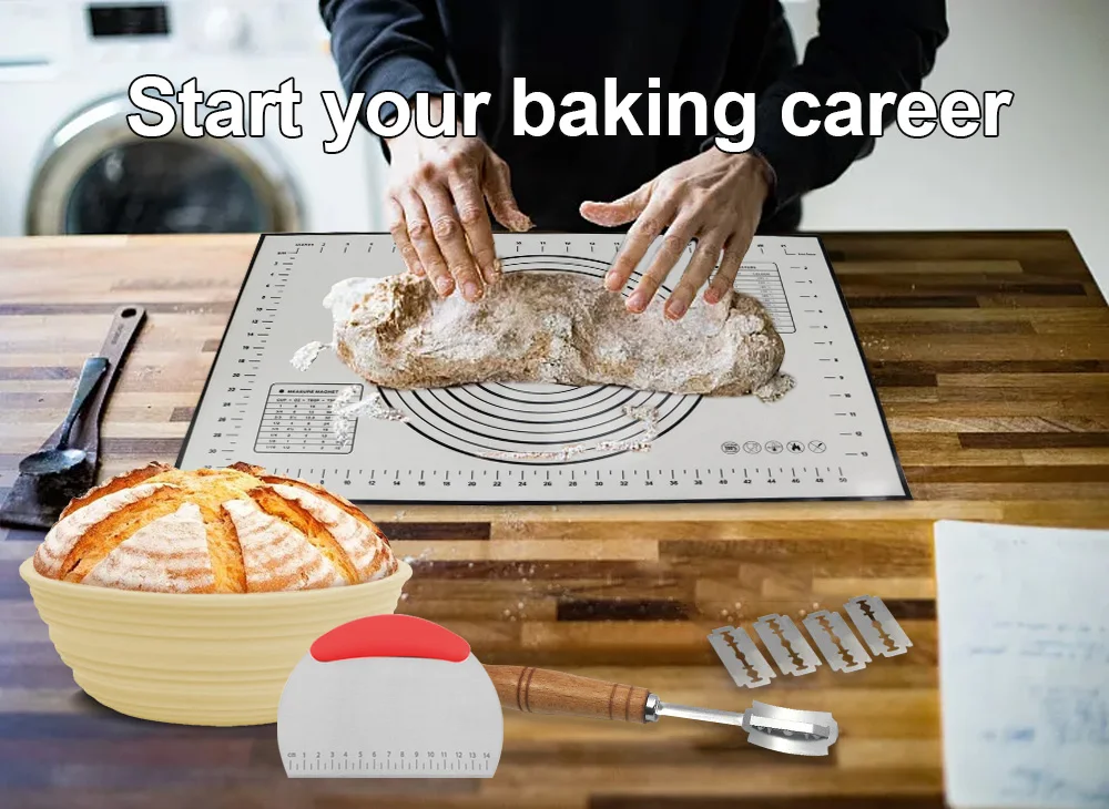 Raybin Raybin Collapsible Sourdough Proofing Basket Kit Baking Supplies ...