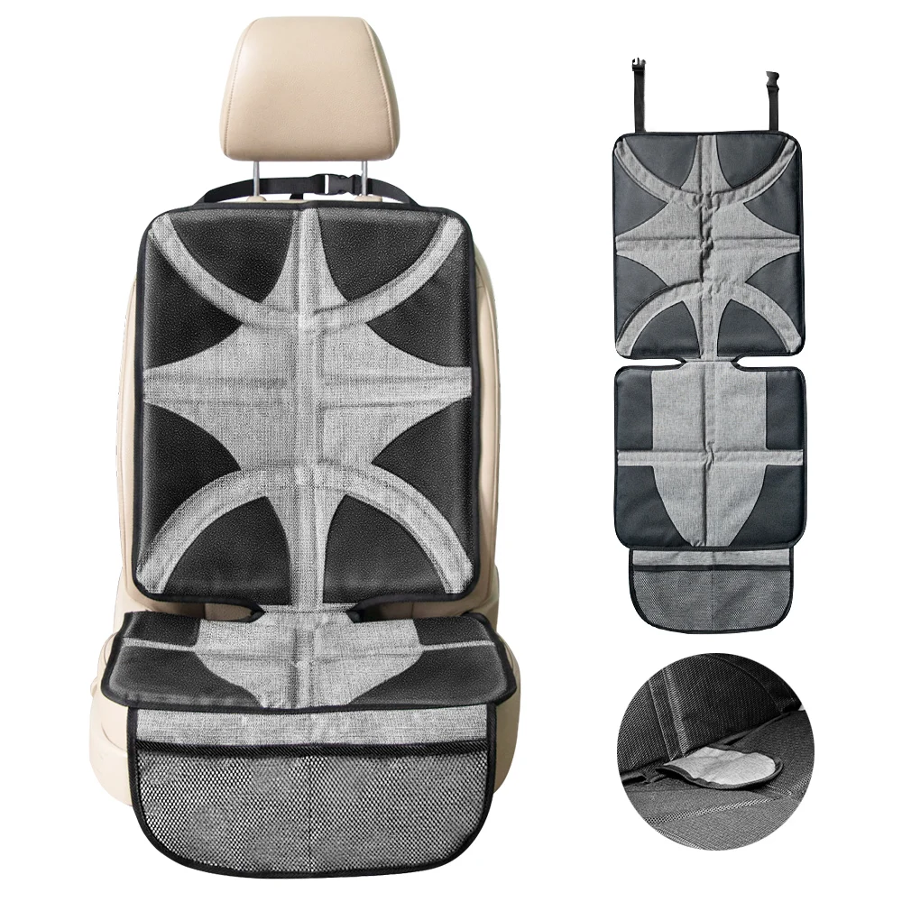 YOBO Leather Car Seat Protect With Storage Bag, Seat Protection Mat Thick  Padding, Durable Fabric